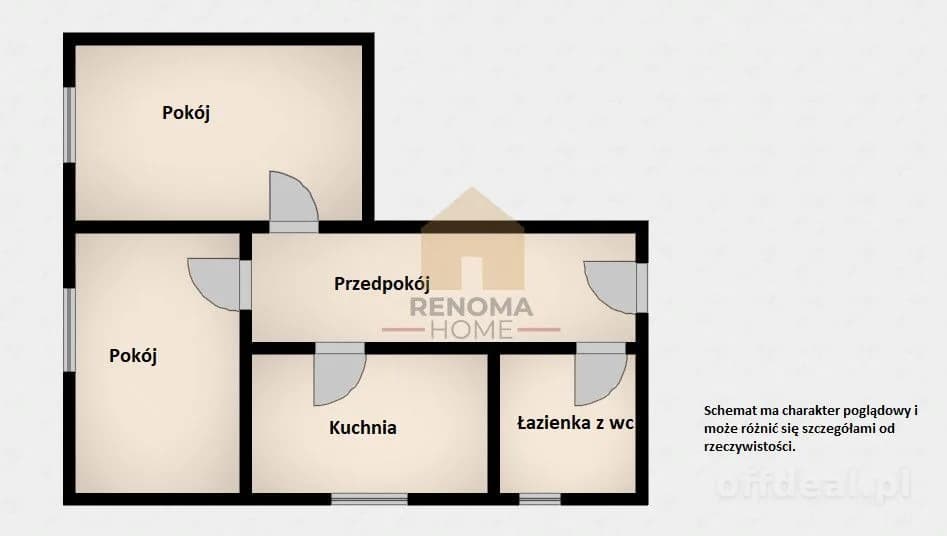2-Zimmer Wohnung zum Verkauf in Wałbrzych, Biały Kamień | 41,89 m²