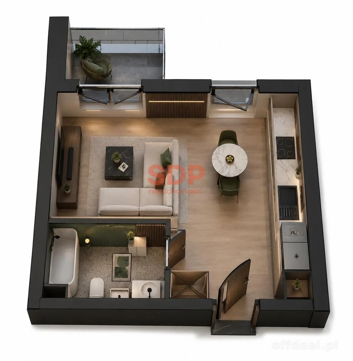1-Zimmer Wohnung zum Verkauf in Wrocław, Krzyki, Przedmieście Oławskie | 27,21 m²