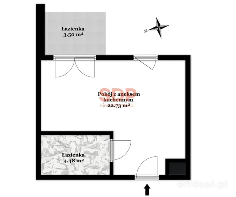 1-Zimmer Wohnung zum Verkauf in Wrocław, Krzyki, Przedmieście Oławskie | 27,21 m²