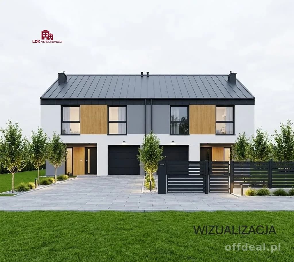 Nowoczesny dom w zabudowie bliźniaczej | 136 m² |