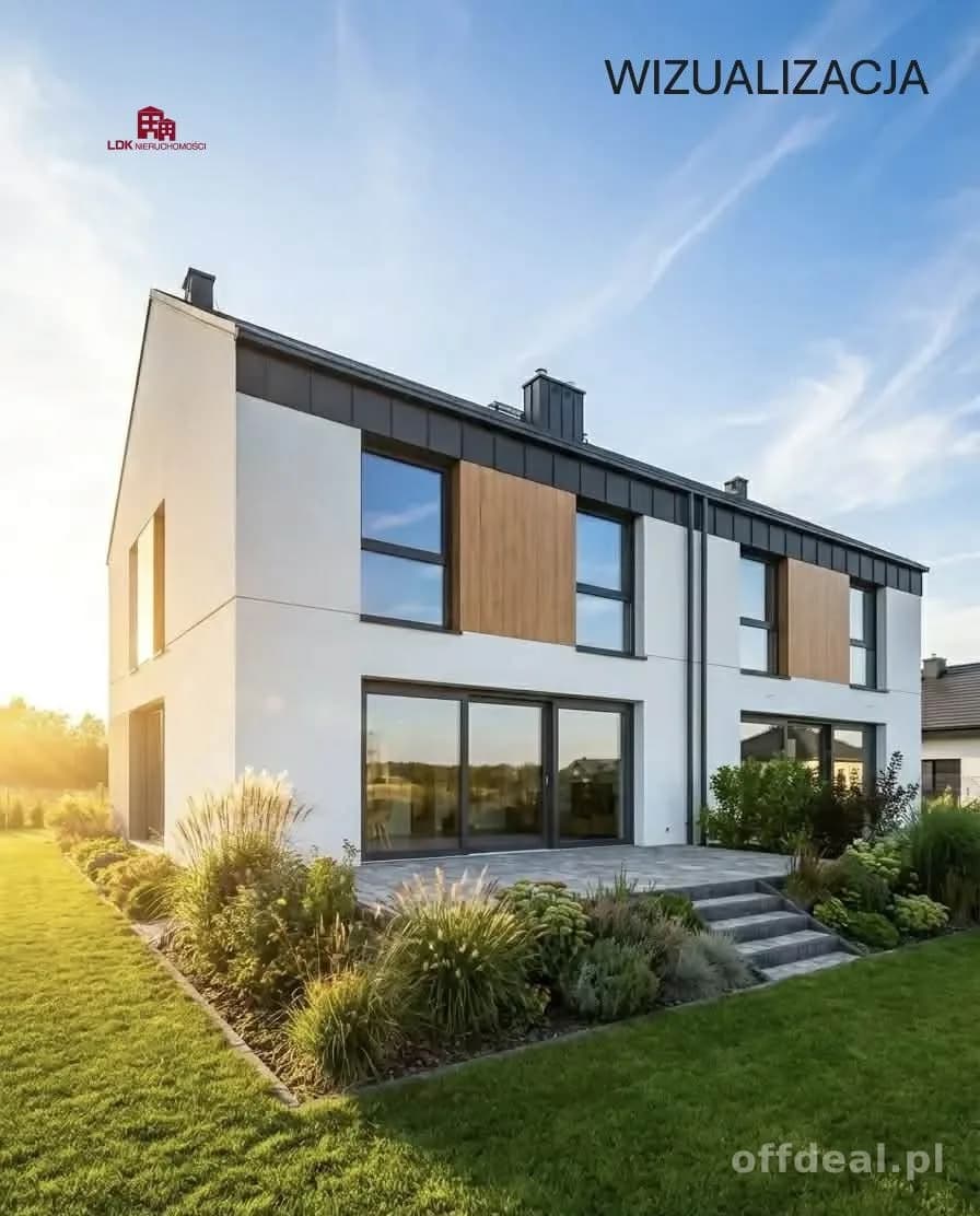 Nowoczesny dom w zabudowie bliźniaczej | 136 m² |