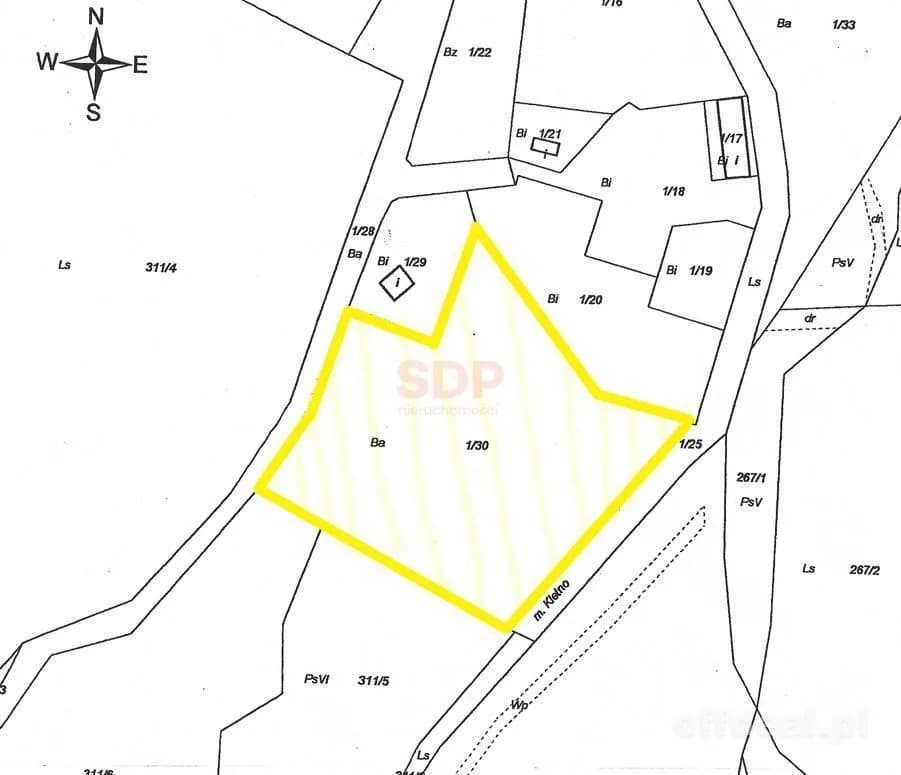 Działka MN/UT 13.890 m2 przy Jaskini Niedźwiedziej