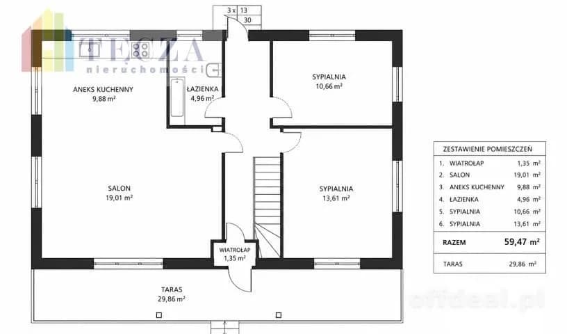 Dom 96m2/4pok/+2 tarasy+działka 4200m2+budynek gospodarczy