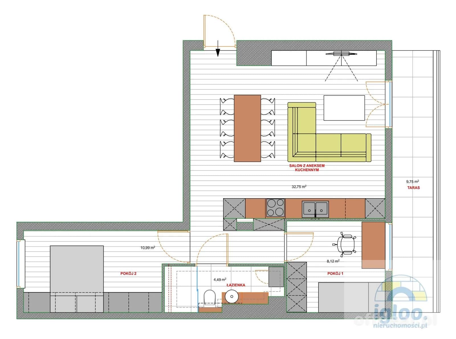 Apartament do wykończenia - Centrum - Kielce