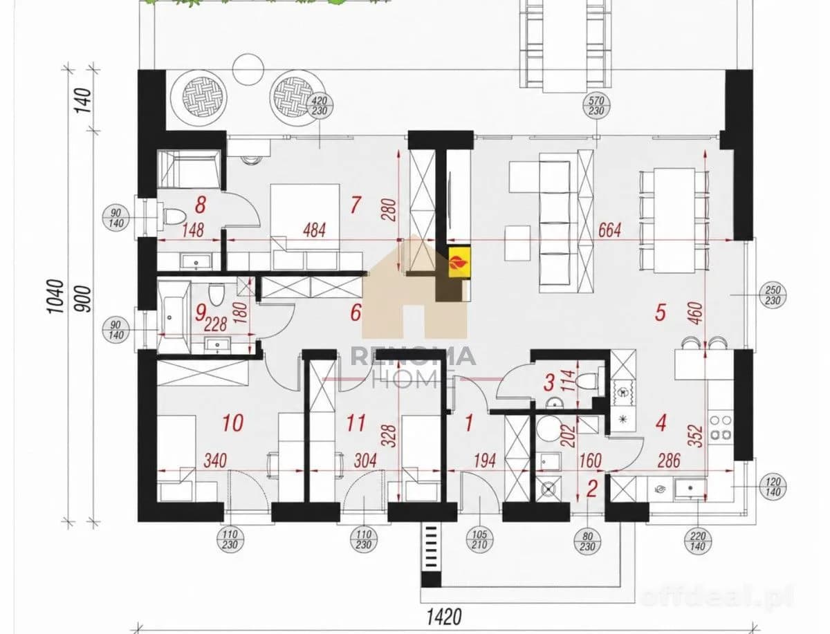 Nowoczesny Dom Parterowy 100m2, Duża Działka