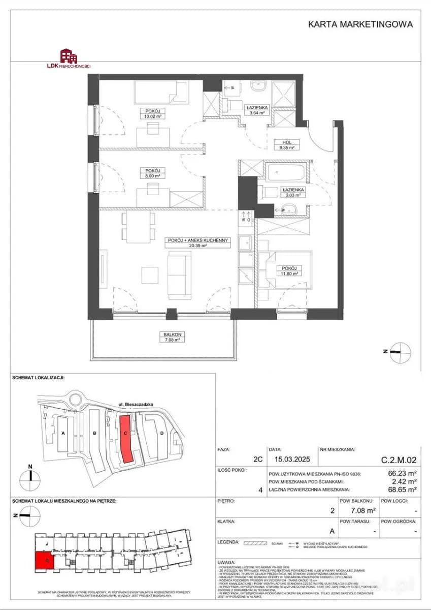 квартира на продаж у Gdynia, Wielki Kack | 4-кімн. | 66,23 m²