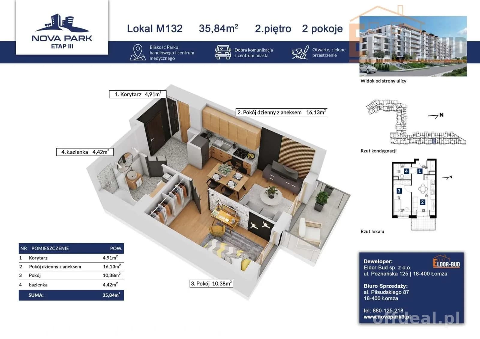 appartement à vendre à Łomża | 2 pièces | 35,84 m²