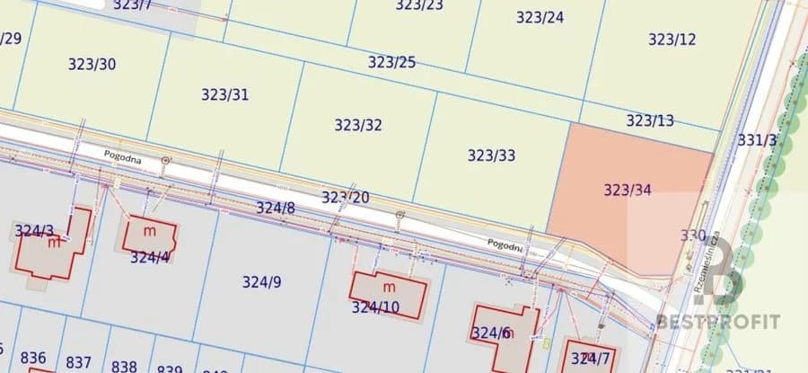 Działka budowlana z usługami | Siemianice ul. Pogodna