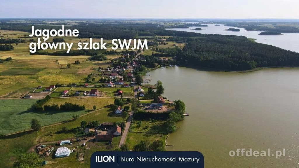 Działki budowlane przy j. Jagodne z prywatną plażą