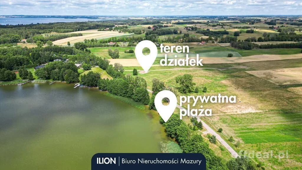 Działki budowlane przy j. Jagodne z prywatną plażą