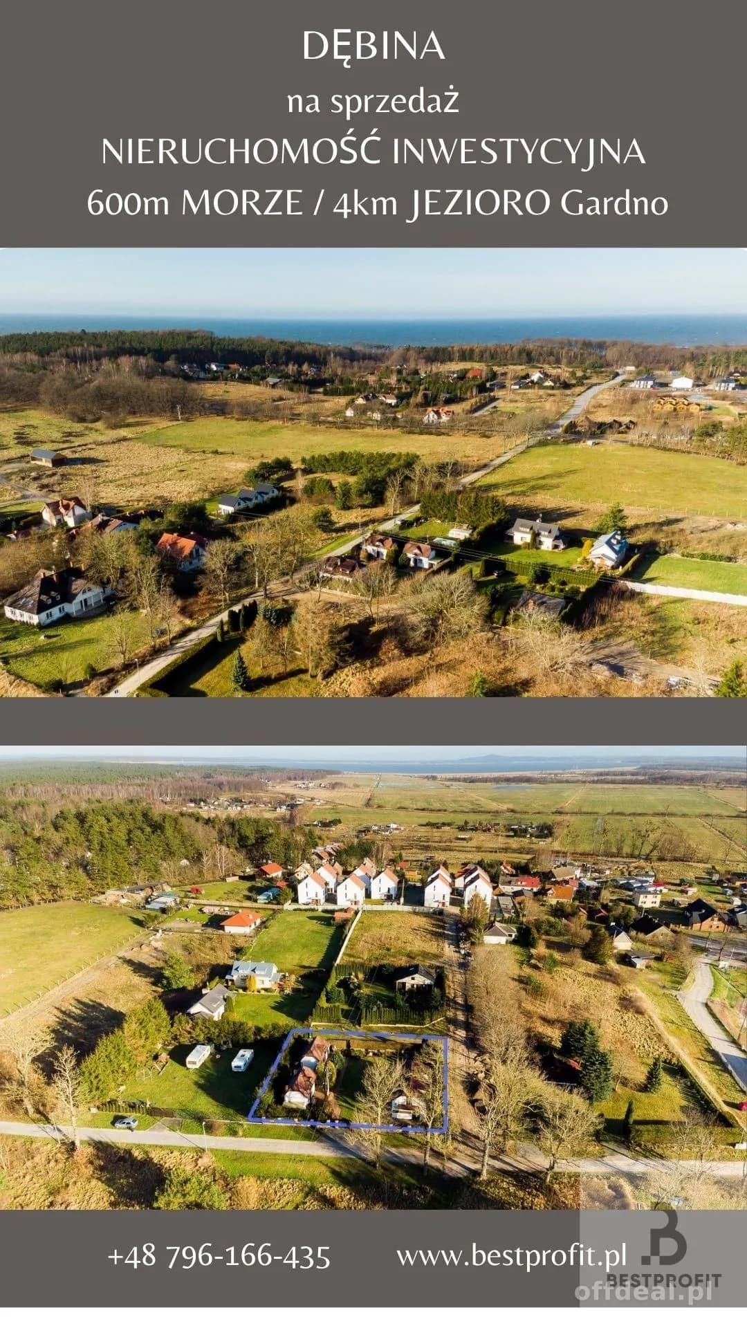 Dochodowa nieruchomość nad morzem Dębina, Rowy
