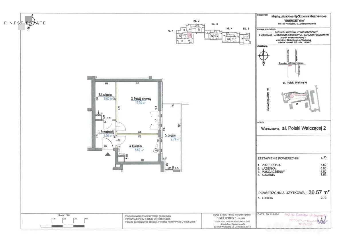 appartement à vendre à Warszawa, Mokotów, Czerniaków | 2 pièces | 36,57 m²