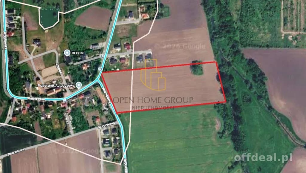 Szukalice, działka budowlana 43100 m2, media