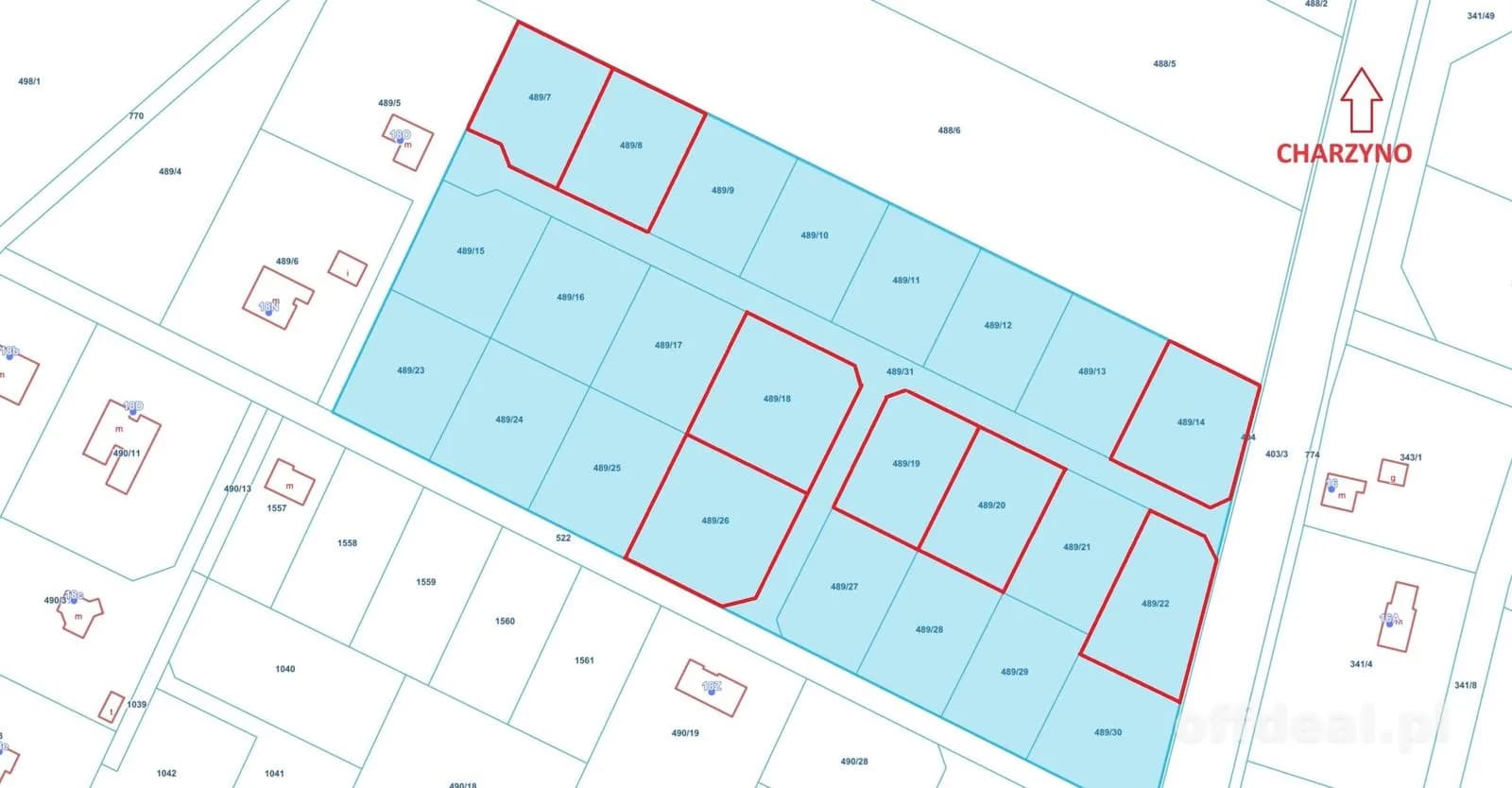 terrain à vendre à Charzyno | 1 126 m²