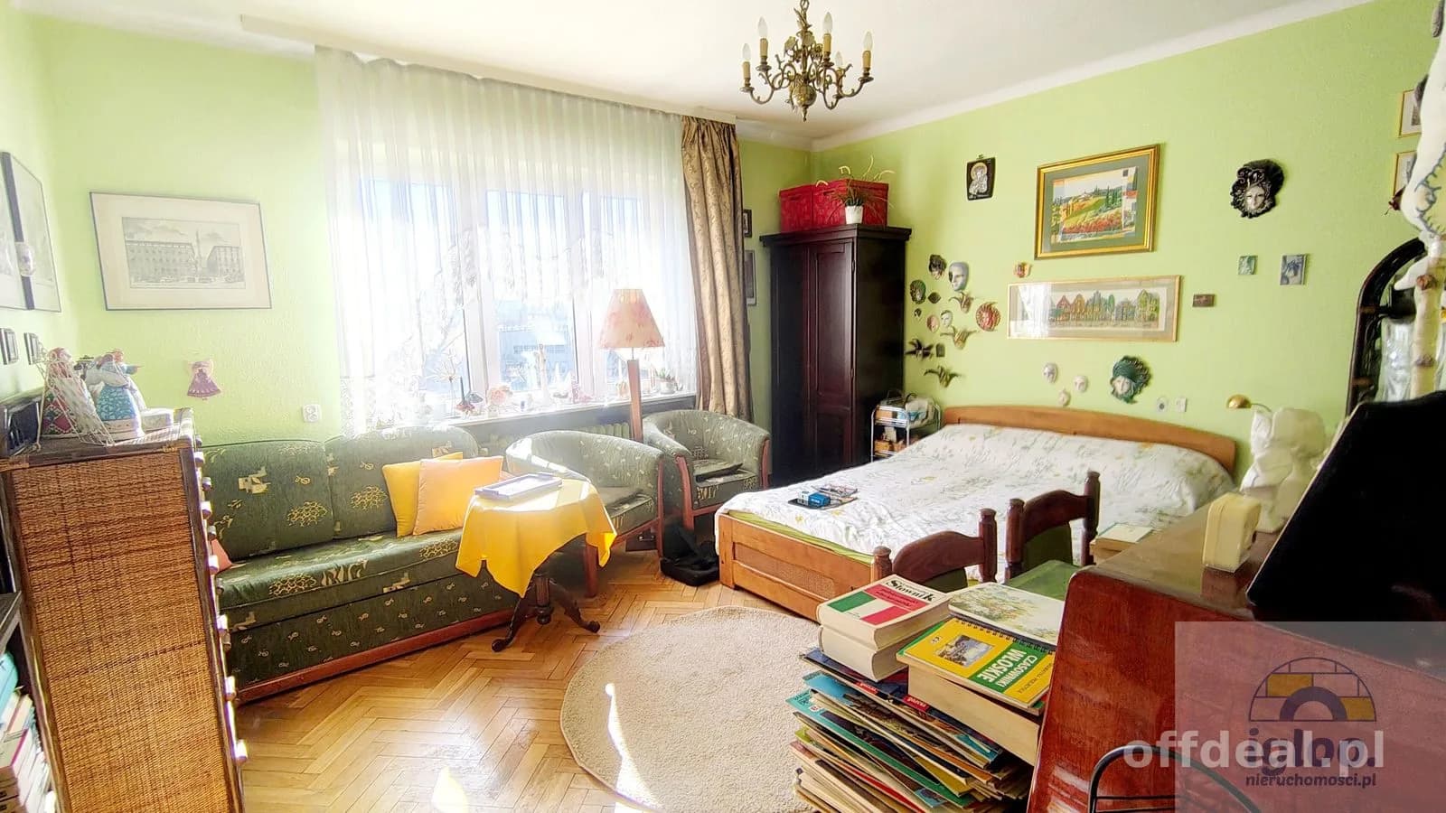 Słoneczna duża kawalerka cicha okolica