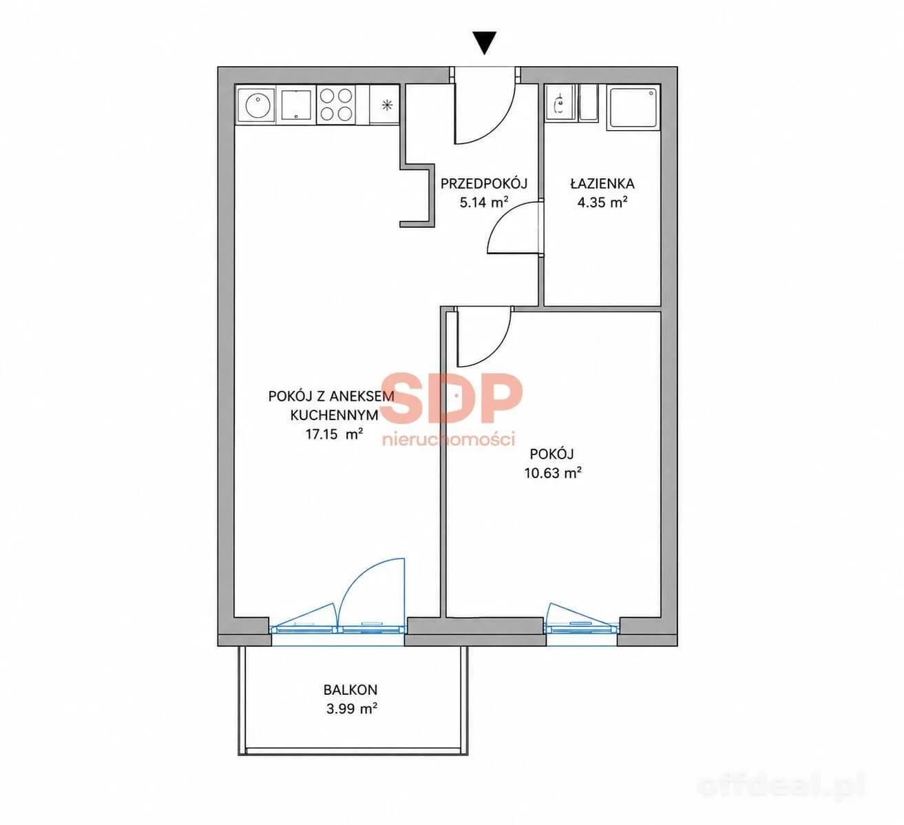 2-room apartment for sale in Wrocław, Krzyki, Partynice | 37.27 m²