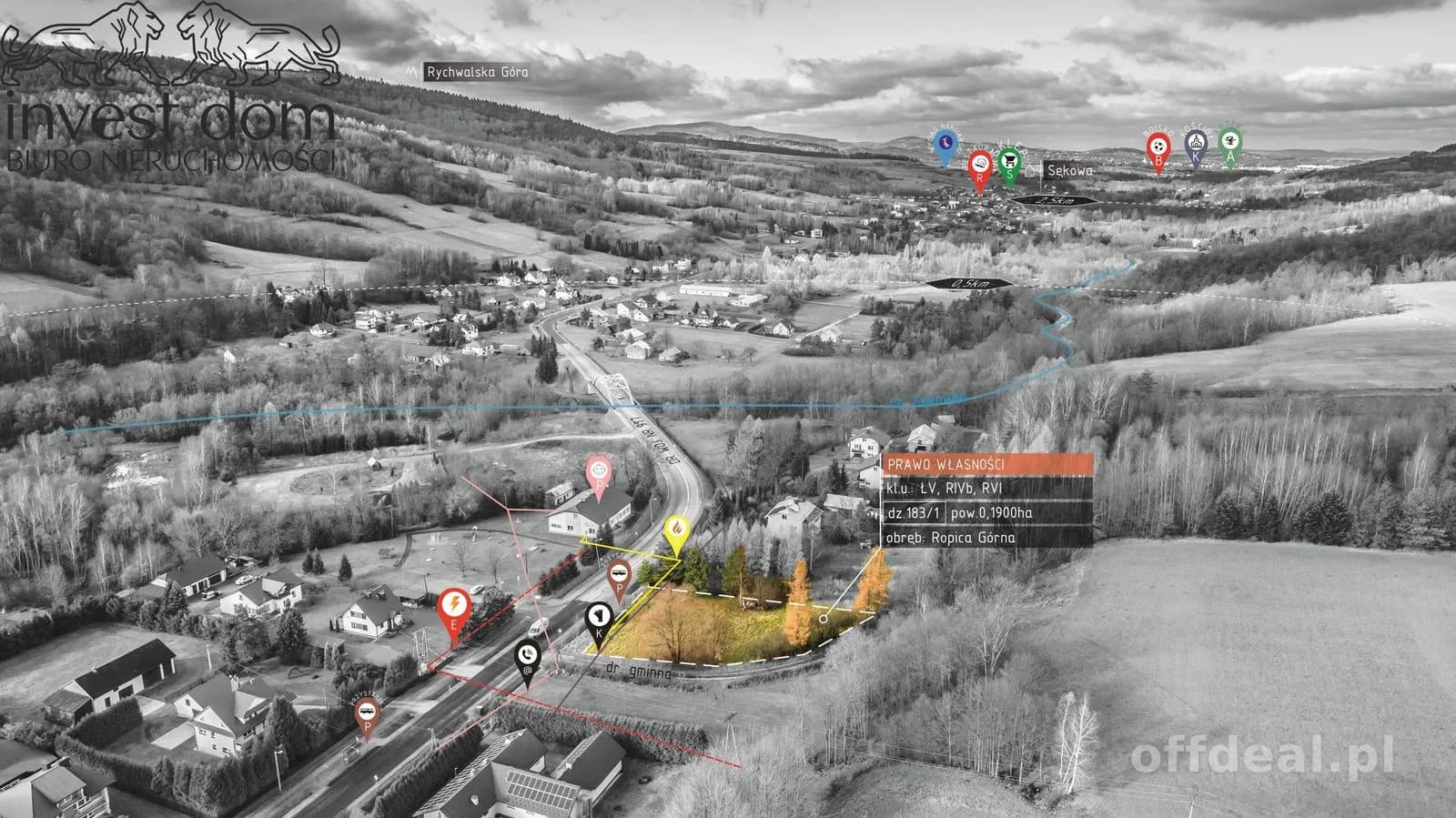 terrain à vendre à Ropica Górna | 1 900 m²