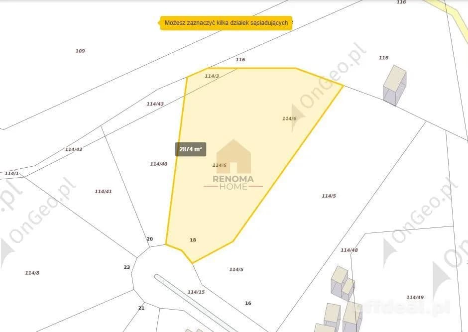plot for sale in Spalona | 2,877 m²