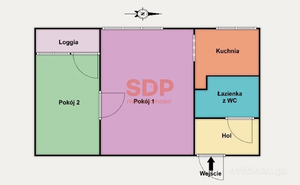 2 pokoje z balkonem – Dąbrowa, 10. piętro