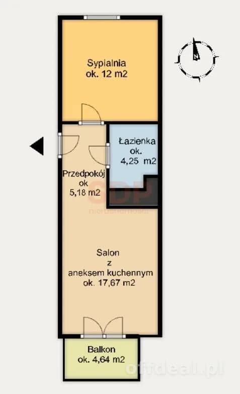 40 m2 | 2 pokoje | Popowice | Codziennie z widokiem na park
