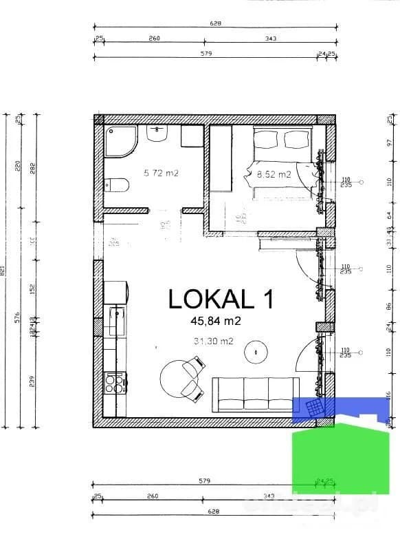 appartement à vendre à Pabianice | 2 pièces | 45,84 m²