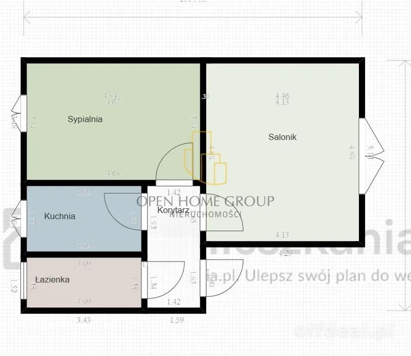 Zdjęcie 11: Mieszkanie, 2 pokoje, 49 m², Wrocław