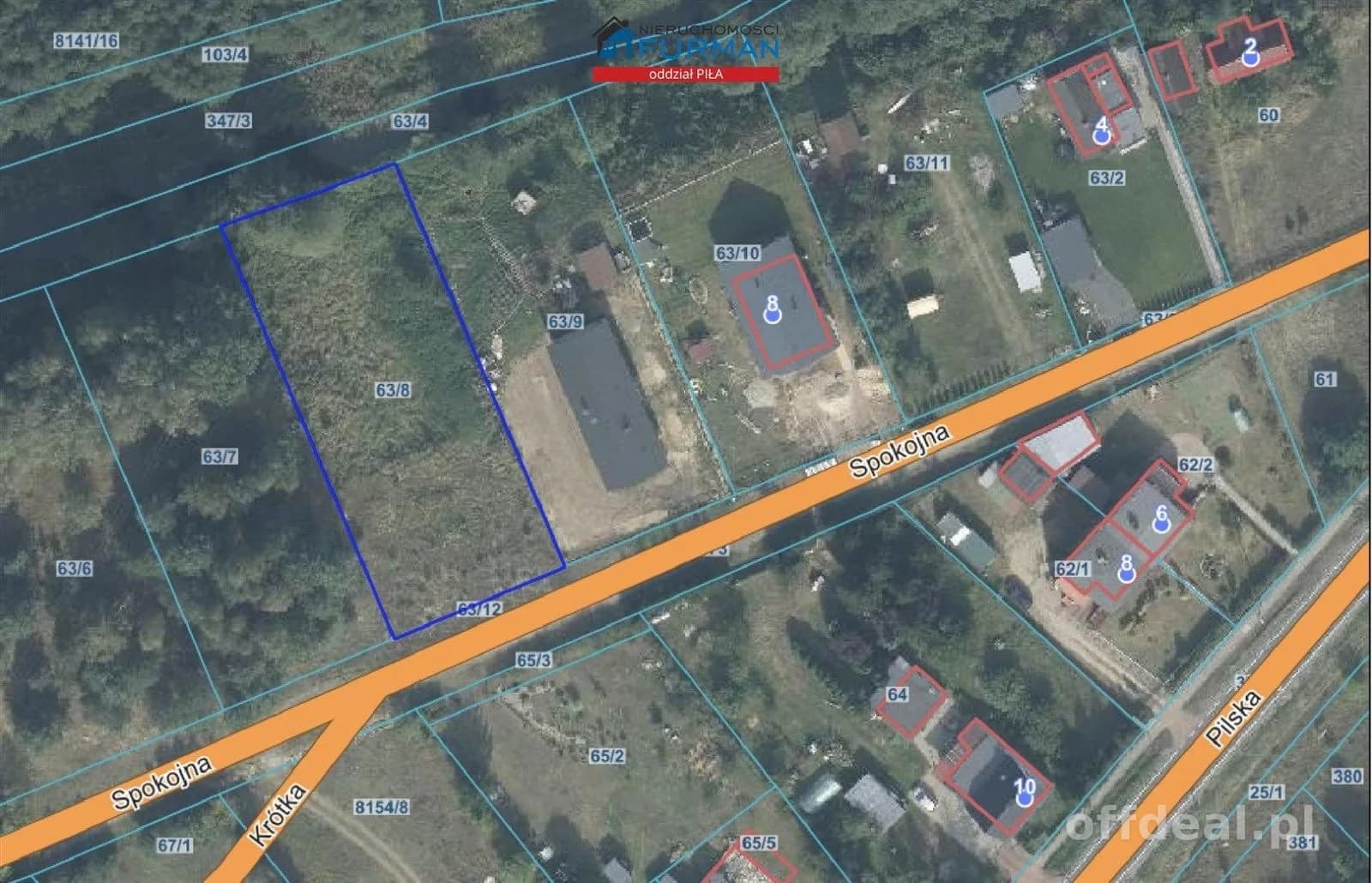 działka Skórka, gmina Krajenka pow. 1741 m2, rzeka