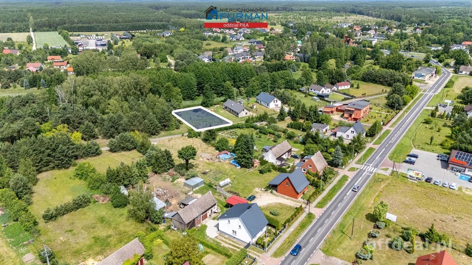 działka Skórka, gmina Krajenka pow. 1741 m2, rzeka