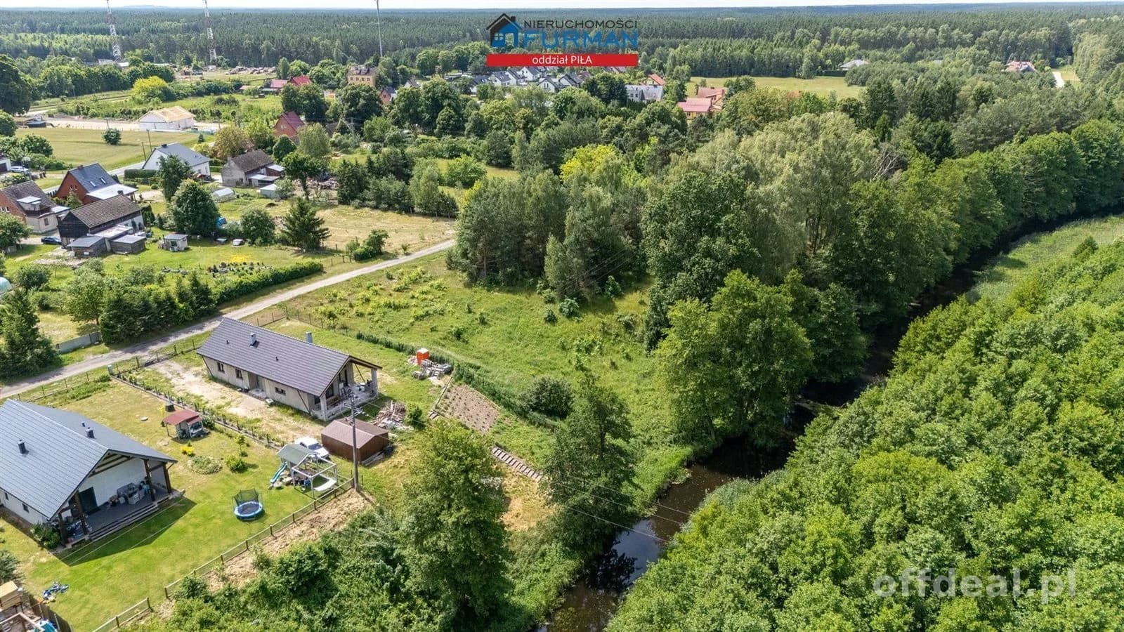 działka Skórka, gmina Krajenka pow. 1741 m2, rzeka