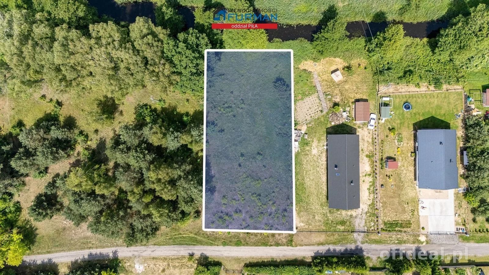 działka Skórka, gmina Krajenka pow. 1741 m2, rzeka