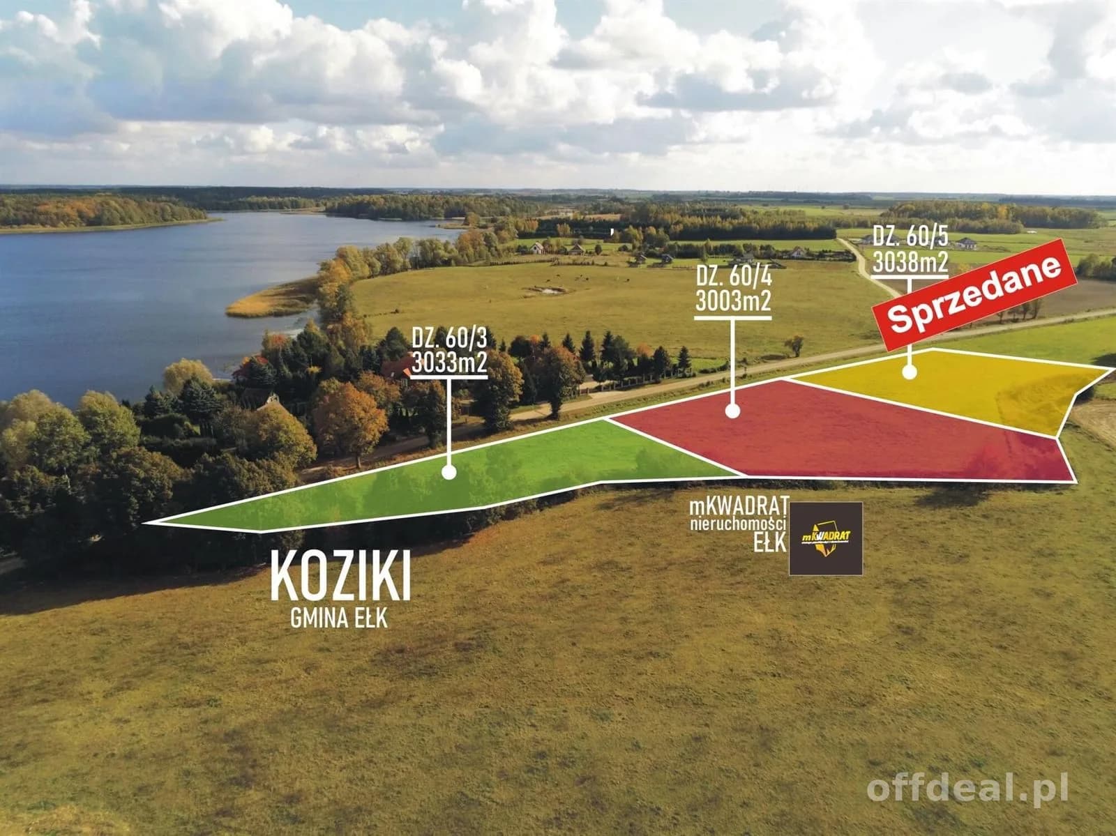 ділянка на продаж у Ełk, Koziki | 3 038 m²
