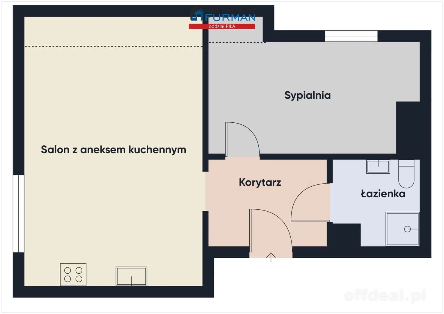 appartement à vendre à Piła, Zamość | 2 pièces | 42,89 m²