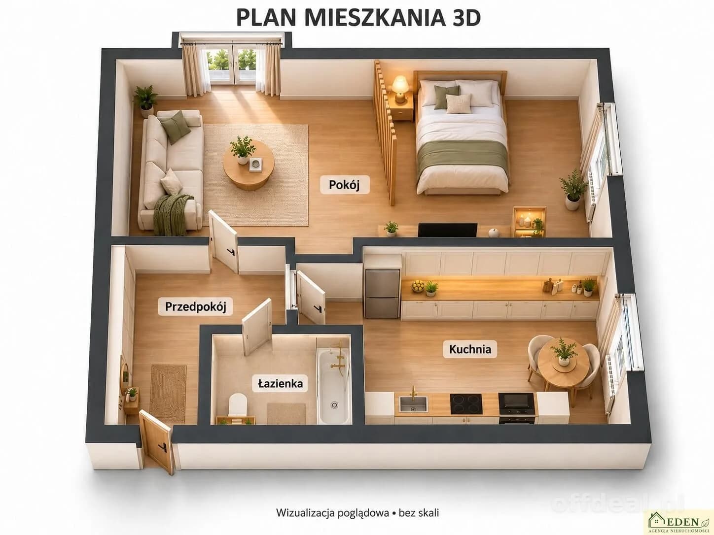 Photo 1: Apartment, 1 rooms, 37 m², Łuków
