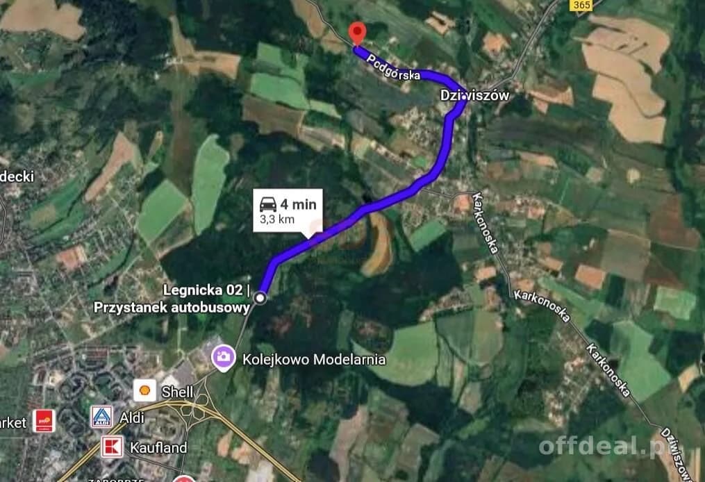 Jelenia Góra - Dziwiszów, 1501 m2 i 3141 m2, budowlane, las !