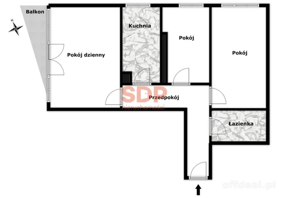 appartement à vendre à Wrocław, Krzyki, Huby | 3 pièces | 48,56 m²