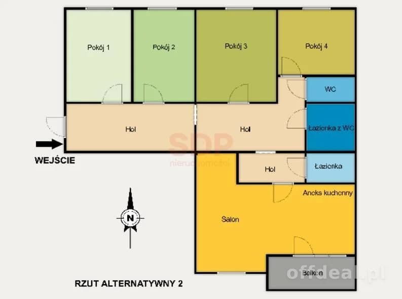 6-Zimmer Wohnung zum Verkauf in Łódź, Śródmieście | 73,86 m²