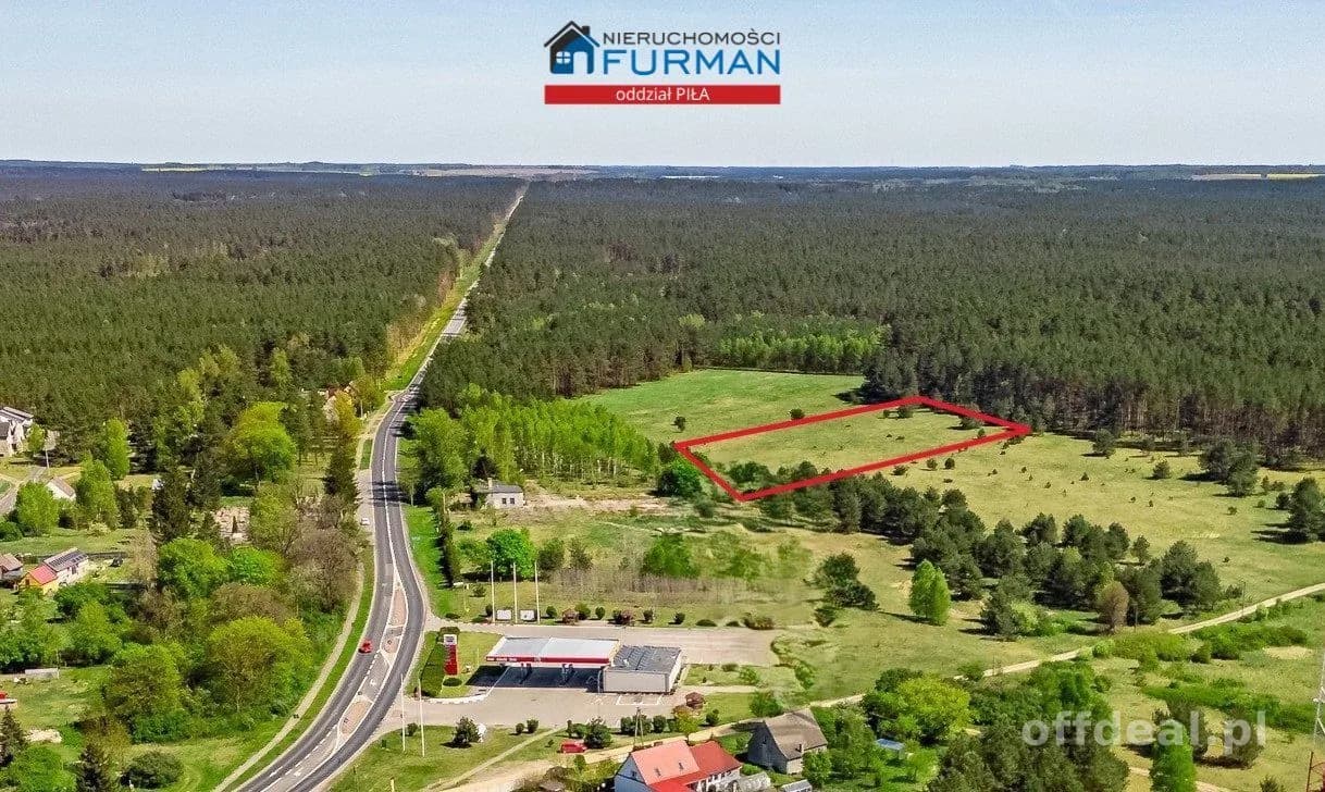 Działka komercyjna usługowa, blisko las