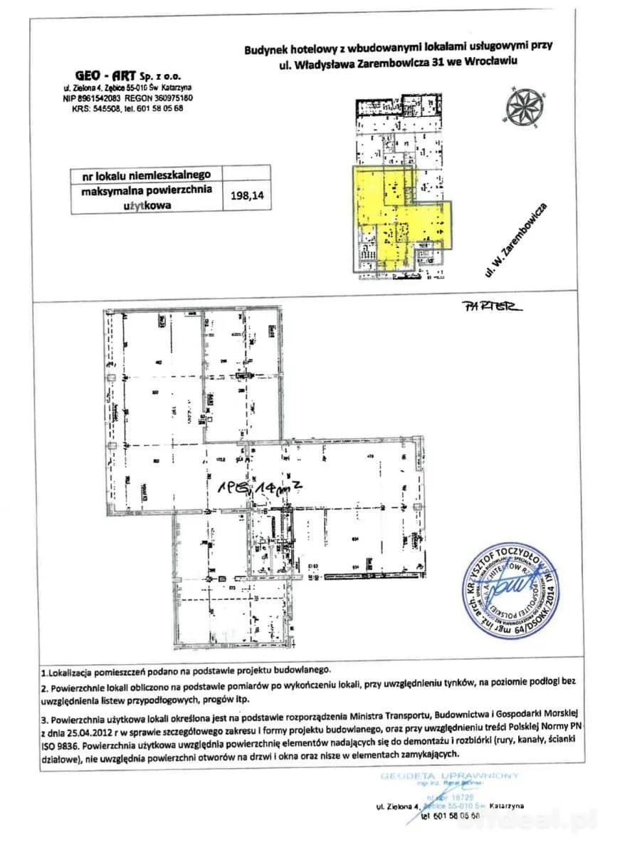 6-Zimmer Gewerbeimmobilie zur Miete in Wrocław, Fabryczna, Jarnołtów | 198,14 m²
