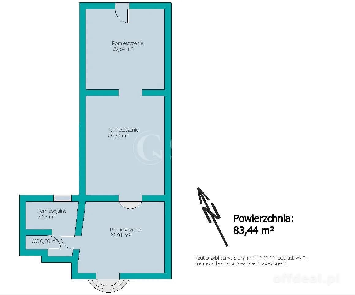 комерційна нерухомість в оренду у Tarnów | 83,44 m²
