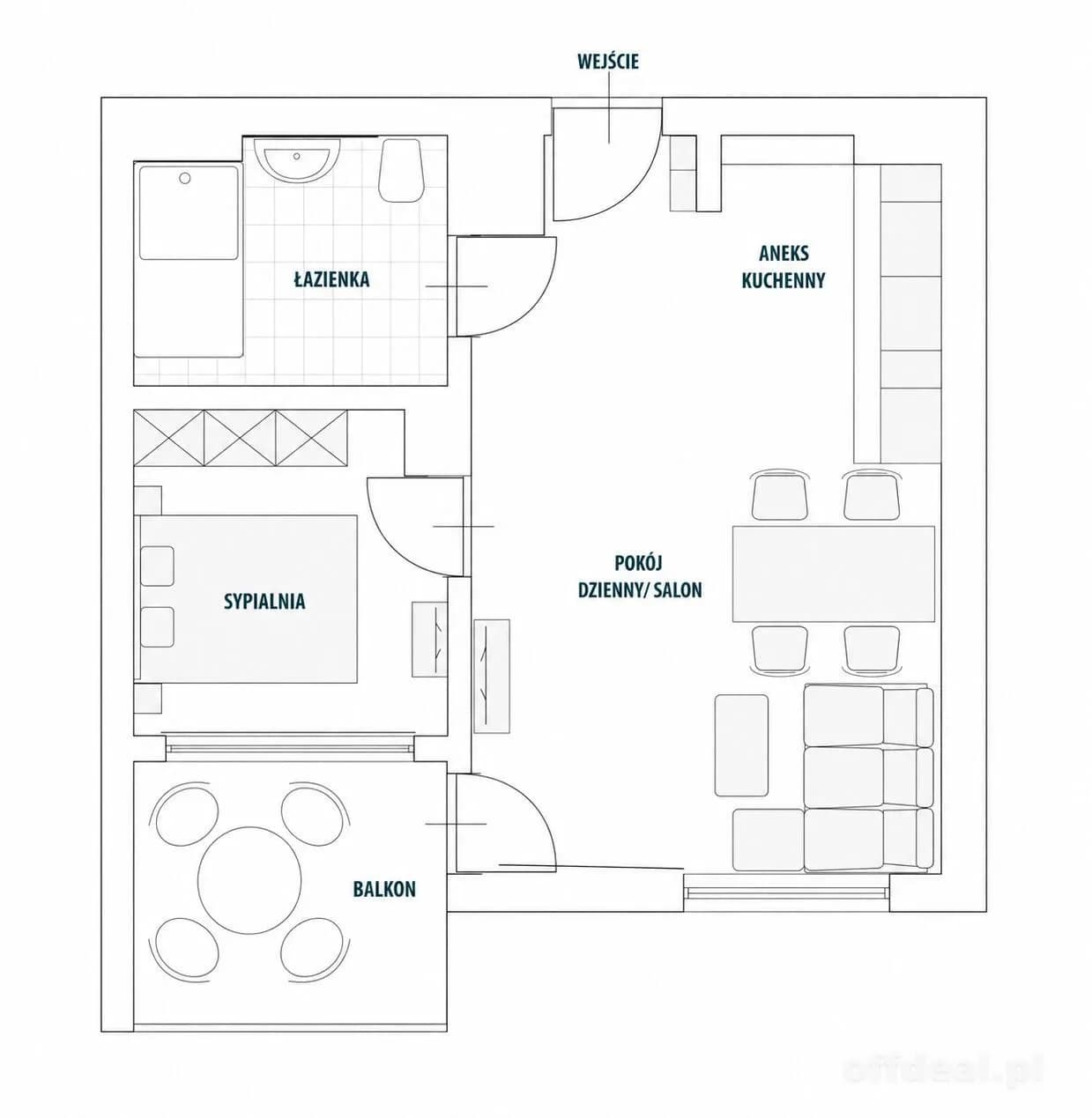appartement à vendre à Kołobrzeg, Nadmorska | 2 pièces | 48,46 m²