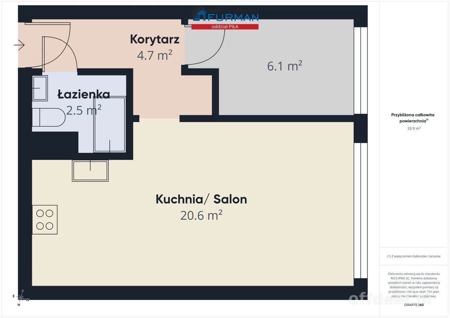 Zdjęcie 7: Mieszkanie, 2 pokoje, 36 m², Piła