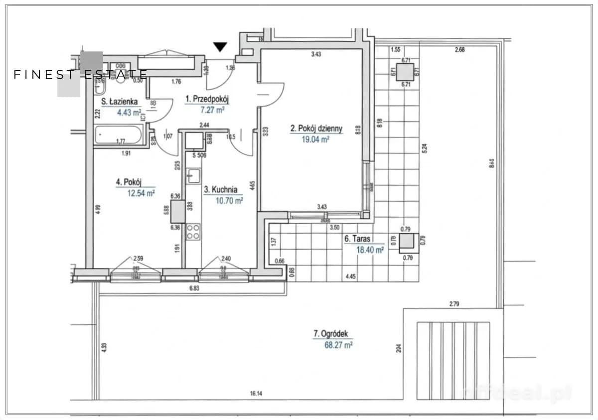 Unikat! 54 m2 z ogrodem 88 m² na 2. piętrze