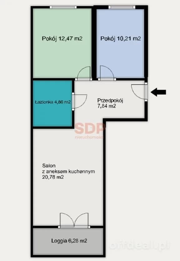 appartement à vendre à Wrocław, Fabryczna, Popowice | 3 pièces | 56,16 m²