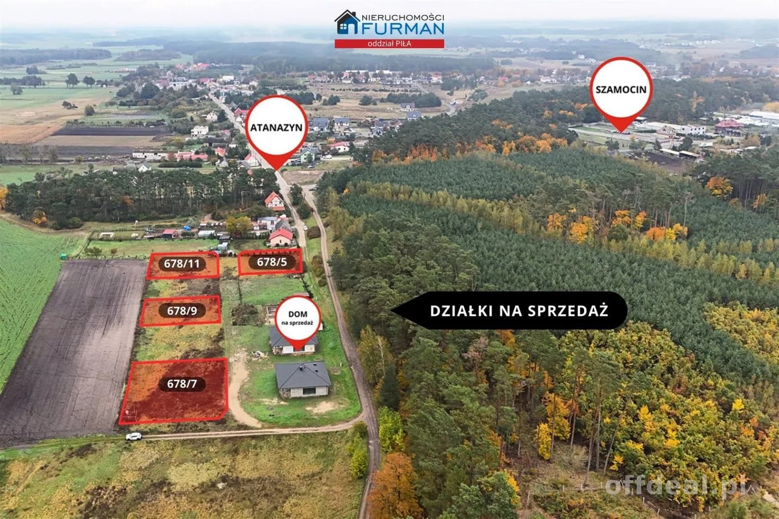 plot for sale in Szamocin, Atanazyn | 876 m²