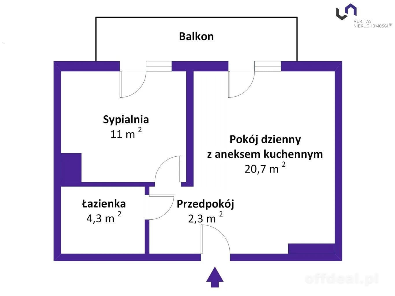 2-pokojowe mieszkanie na zamkniętym osiedlu