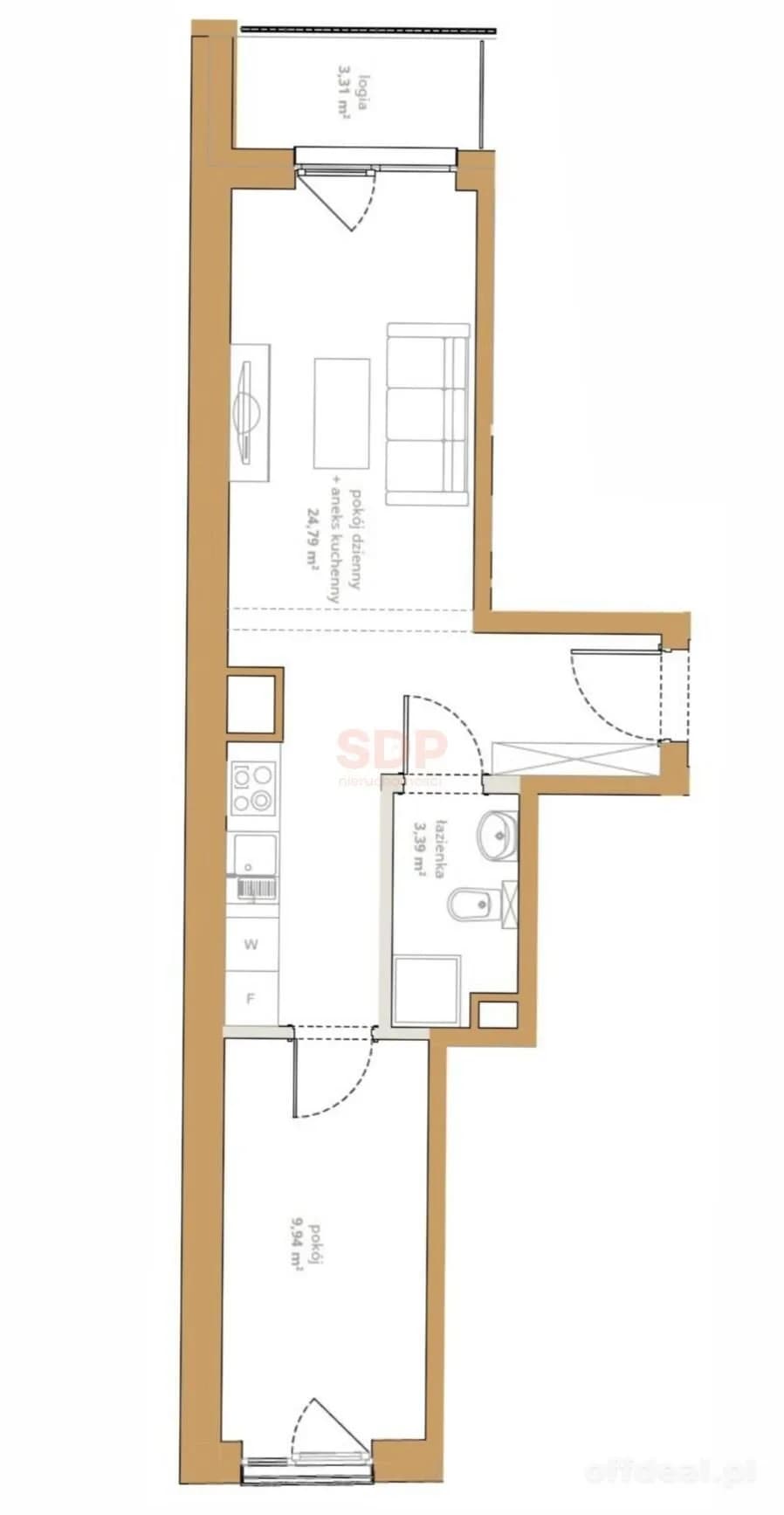 appartement à vendre à Wrocław, Stare Miasto, Przedmieście Świdnickie | 2 pièces | 39 m²