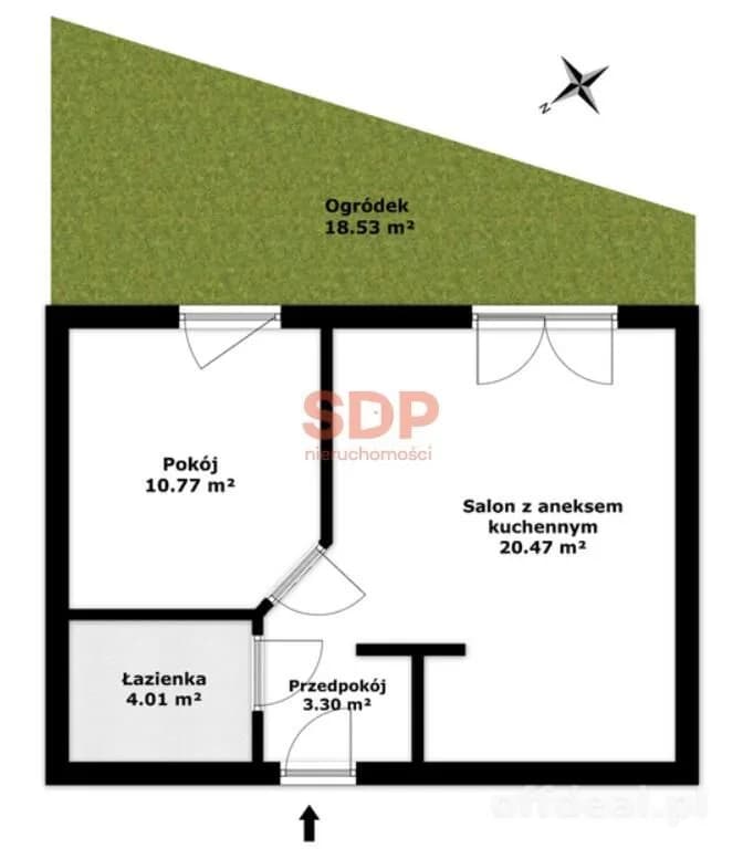 2-Zimmer Wohnung zum Verkauf in Wrocław, Fabryczna, Pracze Odrzańskie | 38,55 m²