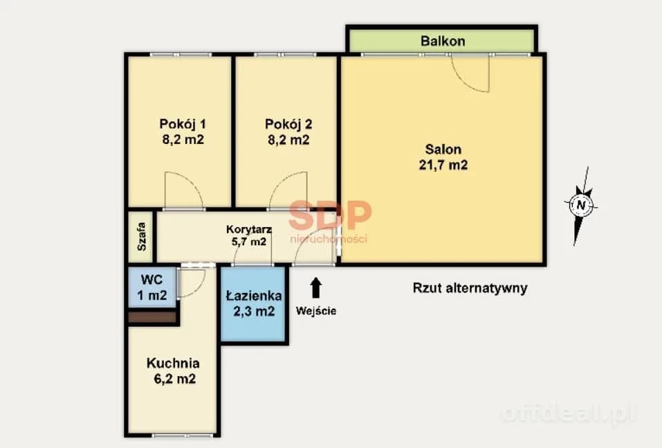appartement à vendre à Łódź, Radogoszcz - Zachód | 2 pièces | 53,27 m²