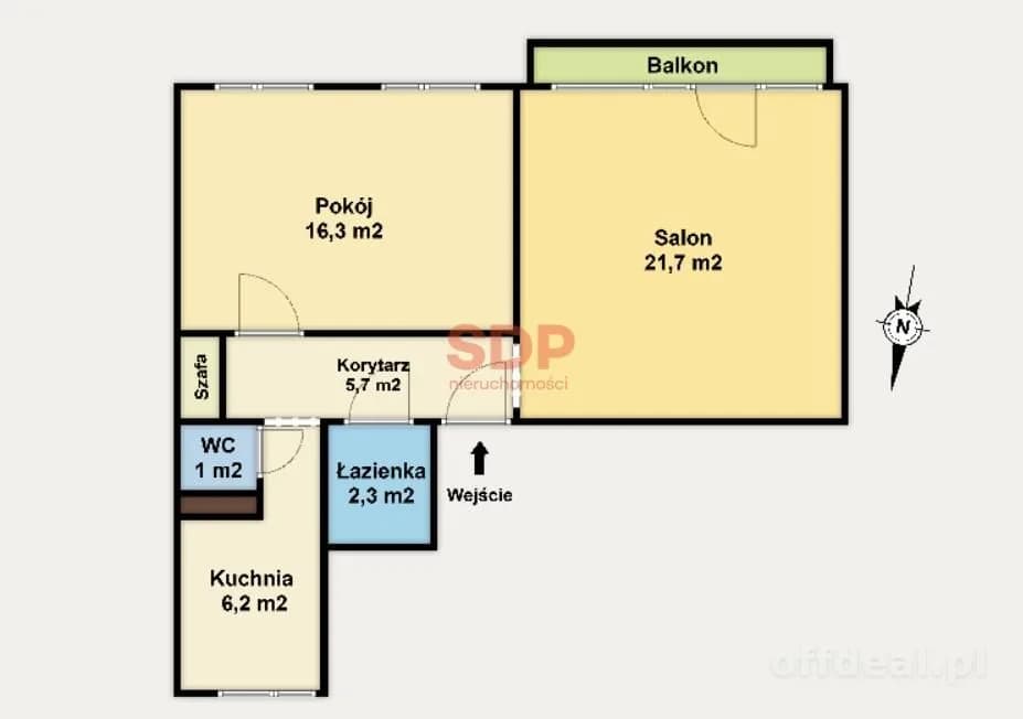 appartement à vendre à Łódź, Radogoszcz - Zachód | 2 pièces | 53,27 m²