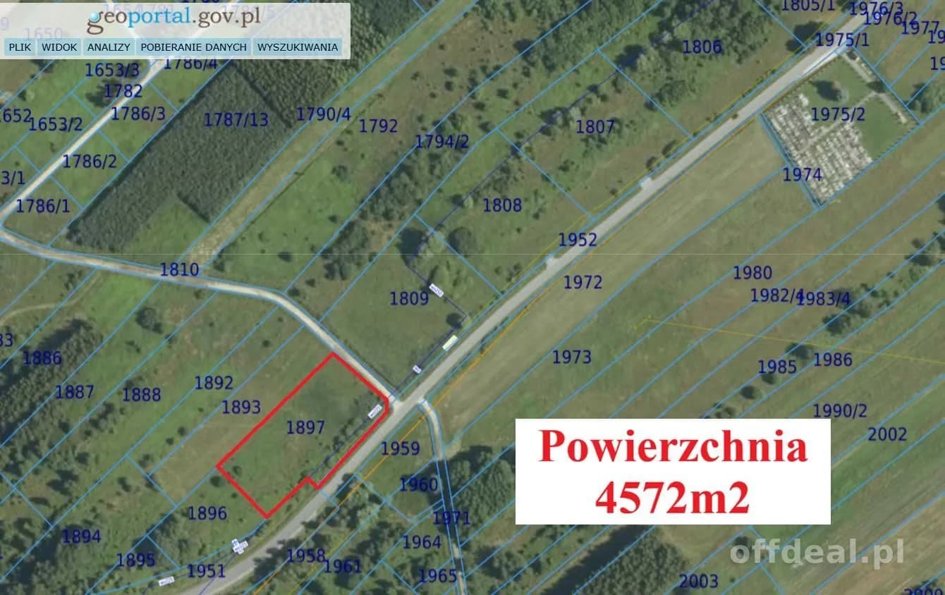 Działka przemysłowa Borek gmina Rzezawa
